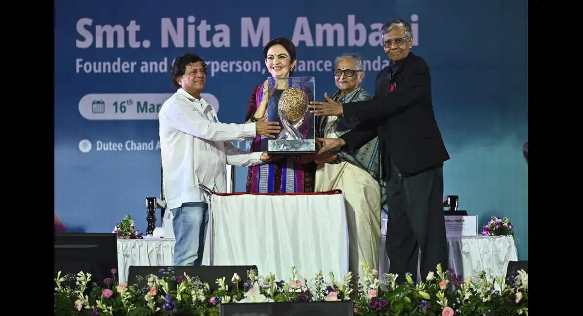 Nita M Ambani Founder and Chairperson of Reliance Foundation Conferred Prestigious KISS Humanitarian Award 2025