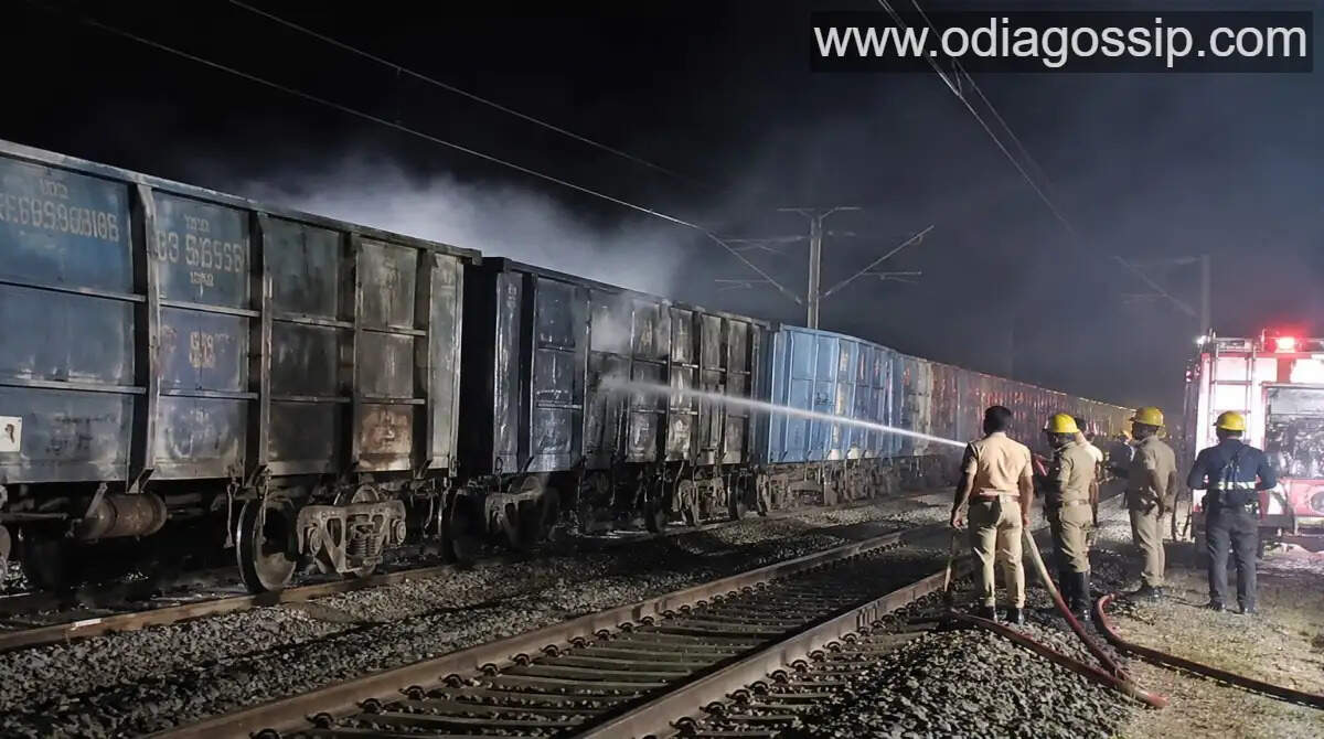 Fire in Coal-Laden Goods Train Near Kesinga Brought Under Control
