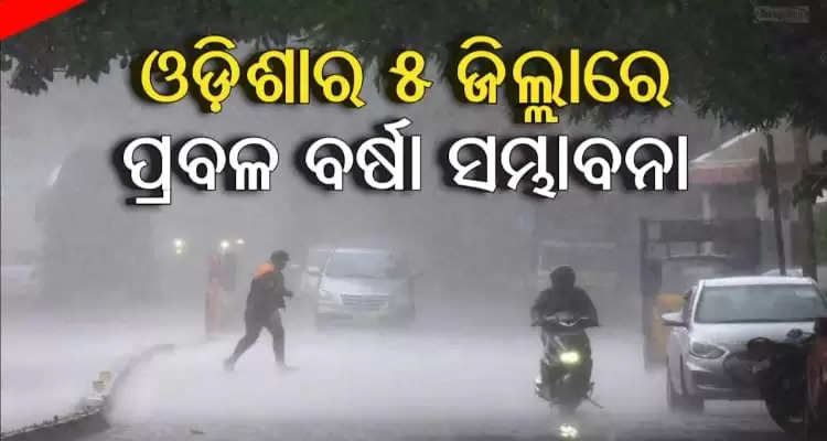 Heavy rain warning for 5 districts of odisha