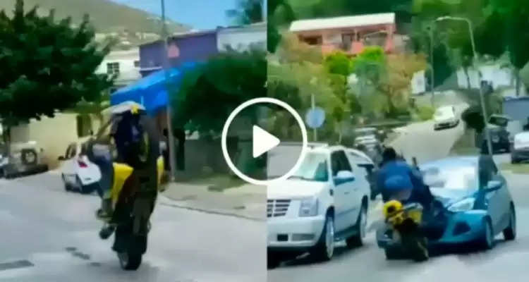 bike stunt by biker proves fatal video goes viral in social media