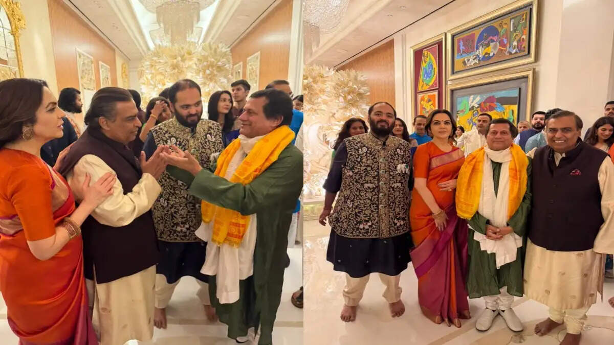 Achyuta Samanta Attends Ambani Familys Ganesh Puja in Mumbai