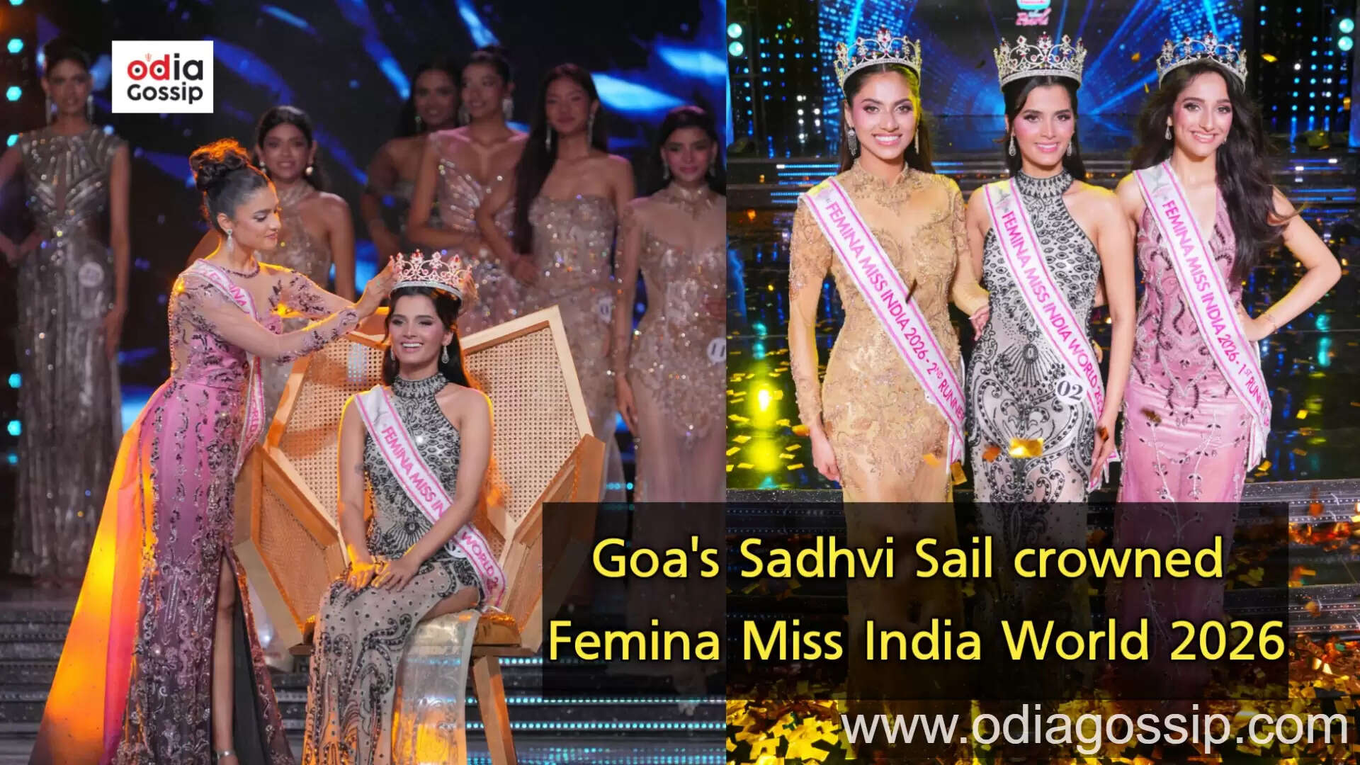 Sadhvi Sail Crowned Femina Miss India World 2026 at Grand Finale in KIIT Bhubaneswar